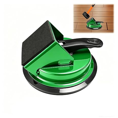 Heavy Duty Floor Gap Fixer Tool, 45°Striking Surface Floor Gap Repair Tool, Enhanced Suction Cup for Fixer Laminate/Vinyl Flooring Tools-Green