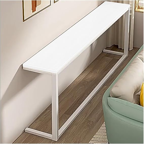Console Table - Narrow Floating Shelf for Couch or Wall, 5.9 Inch Wide Storage Solution, Ideal for Bedside or Gap Use