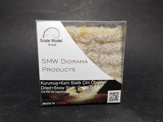 Diorama Statik Çim Öbeği 6,5 mm Kurumuş+Karlı