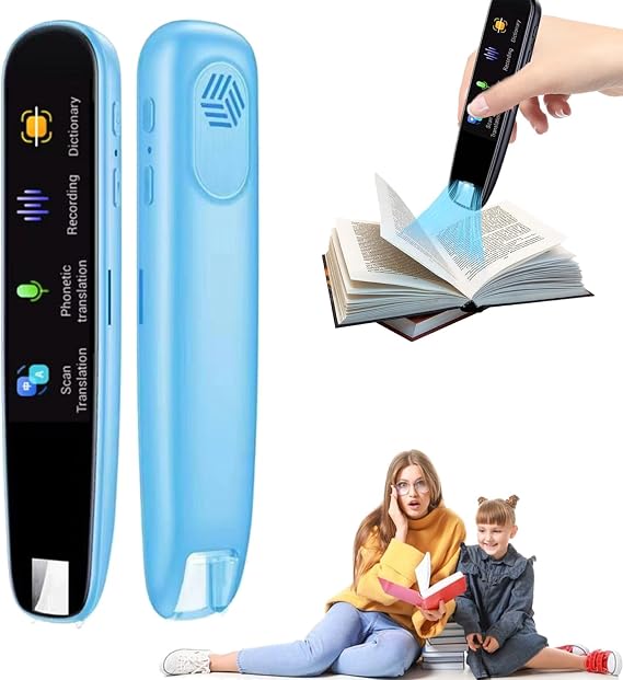 Amigopen multi-purpose translation device, multi-purpose translation pen, language translation device for students, two-way language translator