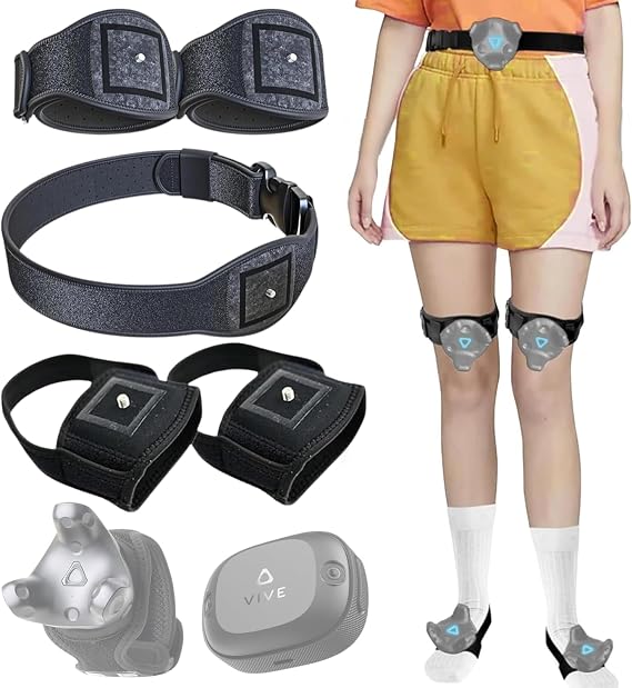 Skywin VR Tracker Belt, Tracker Limb Strap Bundle for HTC Vive System Tracker Pack 1 Belt, 2 Hands, 2 Feet Strap Only