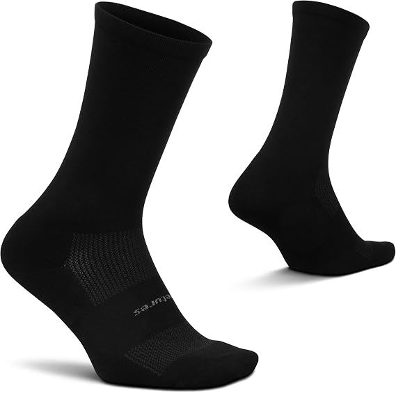 Feetures High Performance Cushion Classic Crew Sock for Women & Men - Moisture-Wicking Athletic Socks (1 Pair)