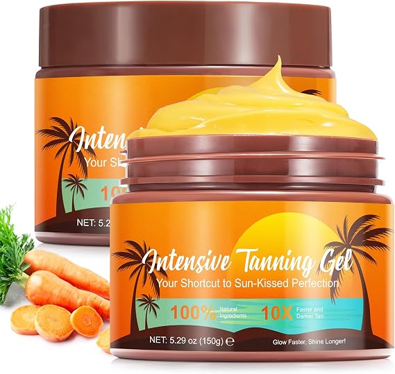 Sunbed Tanning Accelerator, Premium Tan Accelerator Cream - for Sunbeds & Outdoor Sun, with Carrot Tanning Cream, Achieve a Natural Tan Skin - 150g