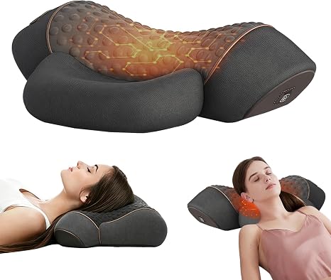 Neck Massage Pillow with Vibration Massage & Memory Foam