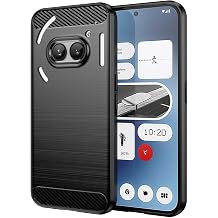 Microcase Nothingphone 2A Plus ile Uyumlu Brushed Carbon Fiber Silikon Kılıf - Siyah AL3332