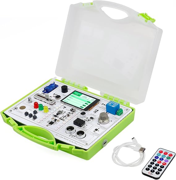 ELECROW All-in-one Starter Kit for Pico 2 RP2350 with Common Board Design and Online Tutorials, 17 Sensors and 21 Lessons