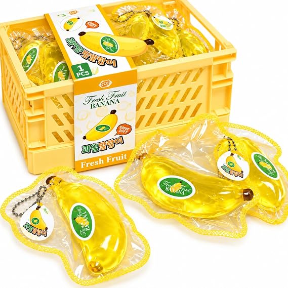 Muz Squishy Stres Oyuncağı Sukuşi Anahtarlık Oyuncak Ve Çanta Süsü 10 cm