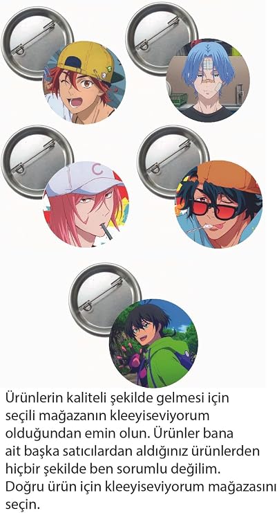 Sk8 The Infinity Anime Buton Rozet 37Mm 5 Adet