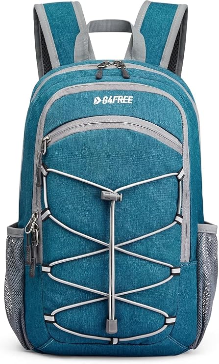 G4Free 20L Small Lightweight Backpack Rucksack for Women Men, RFID Mini Waterproof Backpack Daypack Womens for Hiking Walking Camping Travel, Peacock Blue