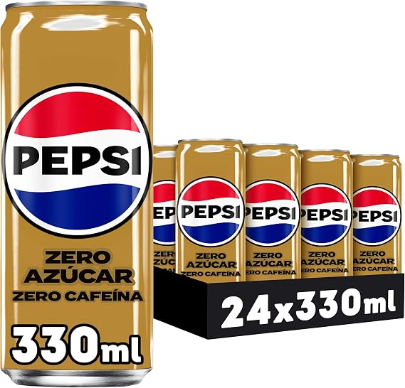 Pepsi Zero Caffeine Free Zero Sugar Zero Calorie Cola Soda 330ml 24 Pack - 7.92 Liter Total