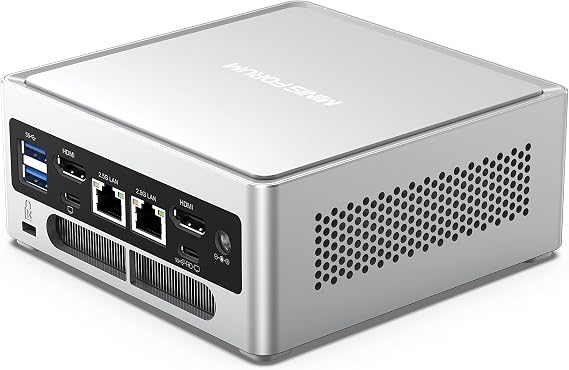 MINISFORUM NAB6 Lite Mini PC Core i5-12600H 12C/16T, up to 4.5GHz Mini Computer 16GB RAM + 500GB SSD 2xHDMI + USB-C 4K@60Hz Output 2x2 2x2.5G LAN, 4xUSB3.2, Intel Iris Xe Graphics Desktop Computer