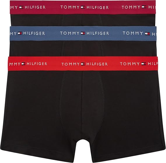 Tommy Hilfiger Um0um03890 Men's 3P Trunks Wb (Pack of 3)