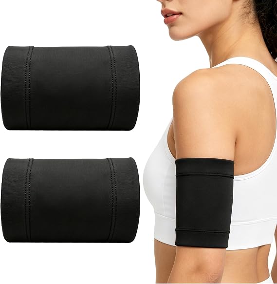 2 Pcs Diabetic Sensor Armband for CGM, Insulin Pod Protector for Sports
