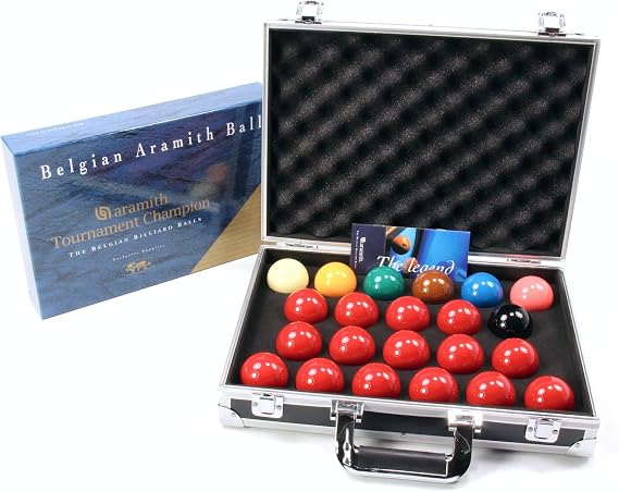 Aramith TOURNAMENT CHAMPION Snooker Ball Set & CARRY CASE