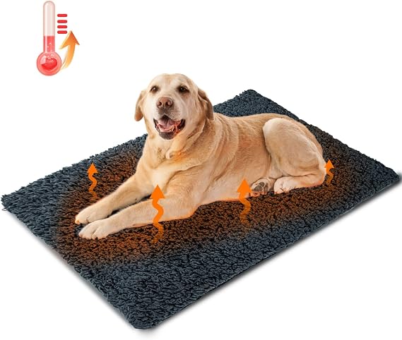 Nobleza Self Heating Pet Pad Cat Bed, Large Soft Warm Self Heated Dog Bed Blanket, Safe Cat Heat Pad Cushion Washable, Self Warming Thermal Mat for Indoor Outdoor Cats Medium Large Dogs, 115x70cm