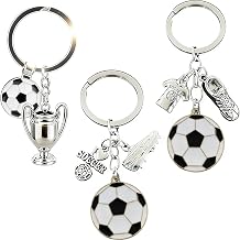 3 PCS Football Keyring, Footballs Boot Ball Keyrings for Men Footballs Women Mens Keyrings for Friend, Sports Theme Accessories Gift Football Gifts for Boys Girls Key Rings Men