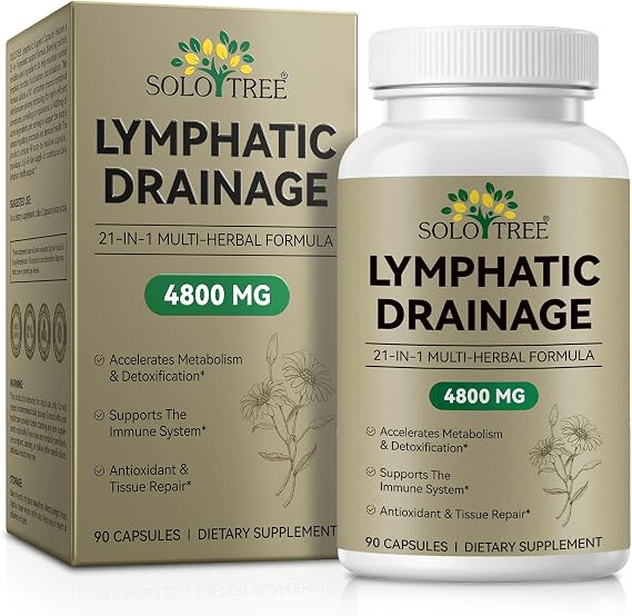 Lymphatic Drainage Supplements, Herbal Blend for Immune and Fluid Health for Men Women, Formula for Lymph System Balance (90 Softgels)