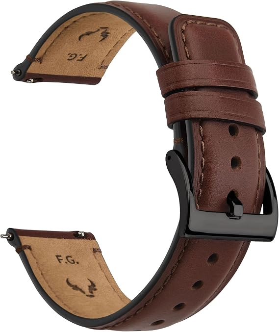 Fullmosa Leather Watch Strap Vintage Replacement Strap 22 mm 20 mm 24 mm 19 mm 18 mm Watch Accessories for Men and Women for Smartwatch and Universal Watches