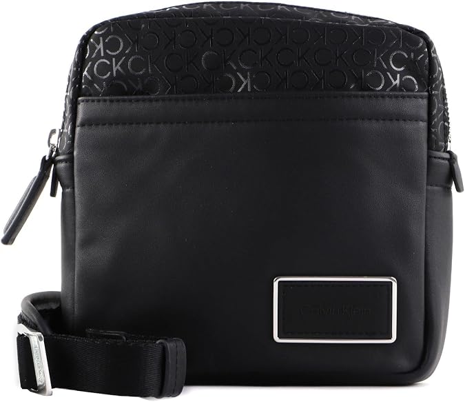 Calvin Klein cross body bag CK Elevated Reporter Black Tonal Mono