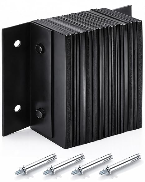 Cinnvoice 1 Pcs Laminated Rubber Bumper for Truck, Loading Dock Bumpers 14" W x 10" H X4.5" Equipped with 4 Pcs Wedge Anchor Zinc Plated D for Rubber Cushioning Pads at Truck Loading Docks