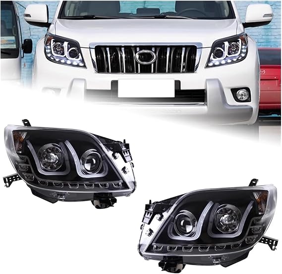 トヨタプラド用 LED ヘッドライトプロジェクターレンズ 2010-2013 1 ペアカースタイリングヘッドランプフロント Drl 信号自動車アクセサリー