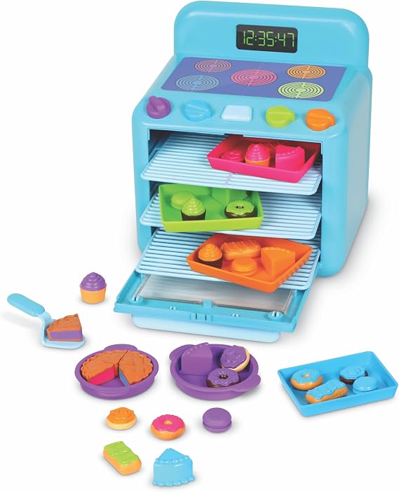 Learning Resources Sorting Sweets Mini Oven, Play Food, Play Kitchen, Sorting Toy, Easy-Bake Oven, Ages 3+