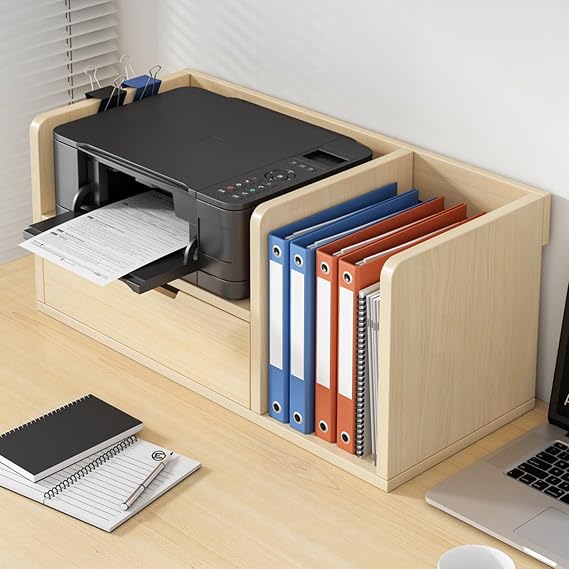 Printer Rack, Desktop Simple Small Printer Bookshelf, Storage Rack Table Copier Shelf for Printer, Scanner, Fax, Home Office for Printers, Fax Machine (A 70×31×40cm)