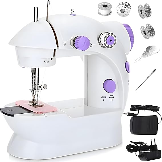 Retoo Mini Portable Sewing Machine 230V 2 Speed Pedal