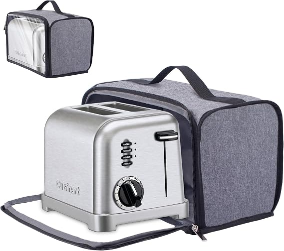 Toaster Cover with Base for 2-Slice Wide Slot Toasters, Cover Only