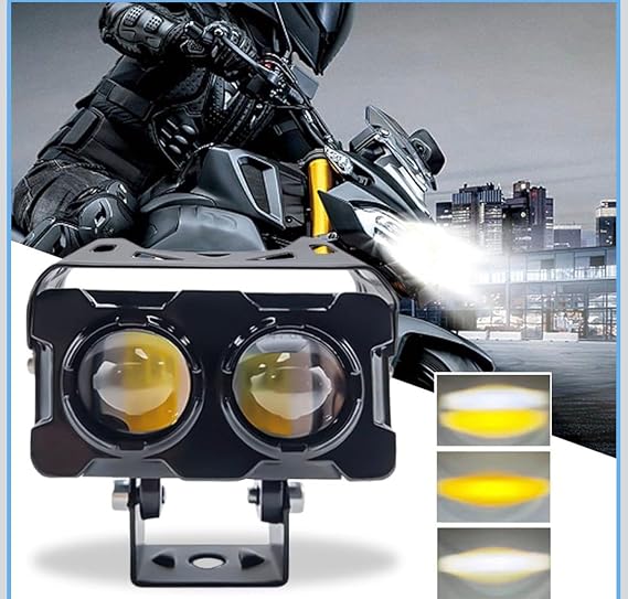 ASTRALED 2 Adet Led Spot Işık, Motosiklet Uyumlu, Off Road Lamba, Sarı Beyaz Projektör Lens, Dikdörtgen Tasarım, Ayaklı