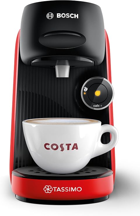 Tassimo by Bosch FINESSE TAS16B3GB POD Coffee Machine, 1400 Watt, 0.7 Litre - Red