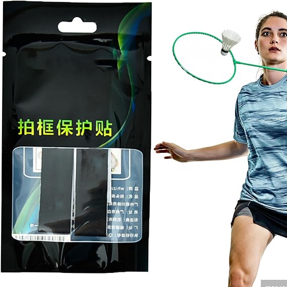 Racket Frame Protector, Thickened Wear Resistant Racket Frame Stickers - Racket Head Frame Protection Sticker for Badminton Racket