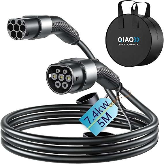 QIAO)) Type 2 EV Charging Cable,7kw - 7.4kW 7.5M 32A Single Phase