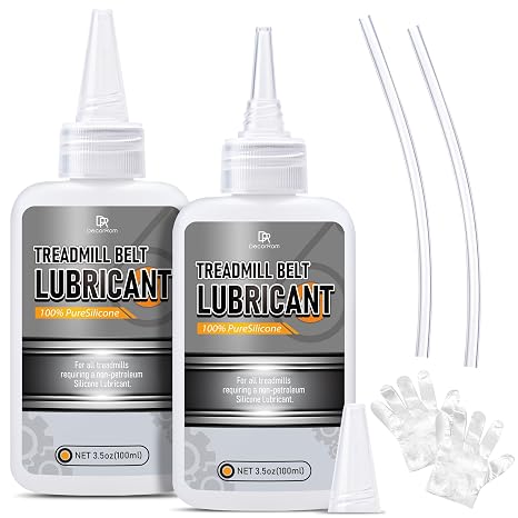 Treadmill Lubricant Oil 200ml - High-Performance Silicone Oil for Treadmill Belts, Non-Toxic Odorless & High Temp Resistant, with Application Tubes - Smooth Operation for Treadmills & Walking Pads