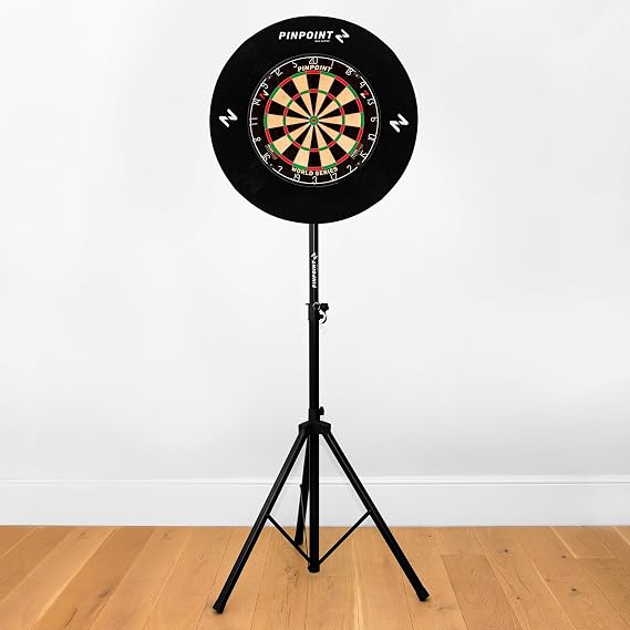 PINPOINT World Series Professional Dartboard - Bristle Dart Board for Bar & Pub Games | Optional Stand & Surround