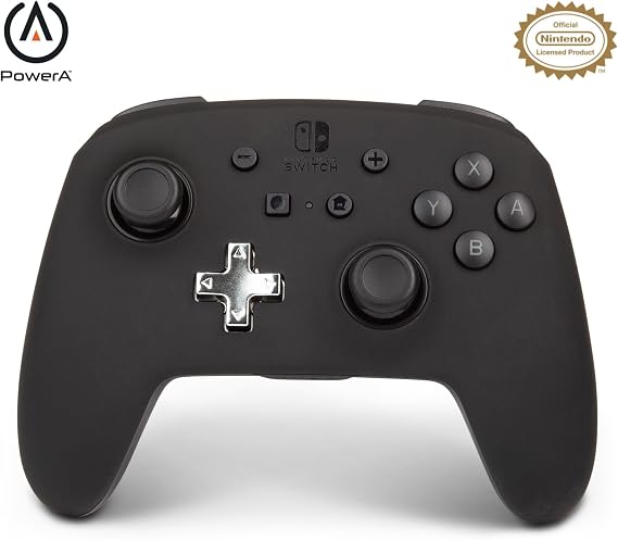 PowerA Enhanced Wireless Controller for Nintendo Switch - Black, Nintendo Switch - OLED Model, Nintendo Switch Lite, Gamepad, Game Controller, Bluetooth Controller, Officially Licensed