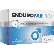 Sensilab EnduroFAR PRO for Men with Liboost, Maca, L-Arginine, Ginseng, Zinc, L-Citrulline, Tribulus Extract, Selenium, Vitamin D3, and Vitamin B12 – Herbal Supplement Capsules – 60 Count