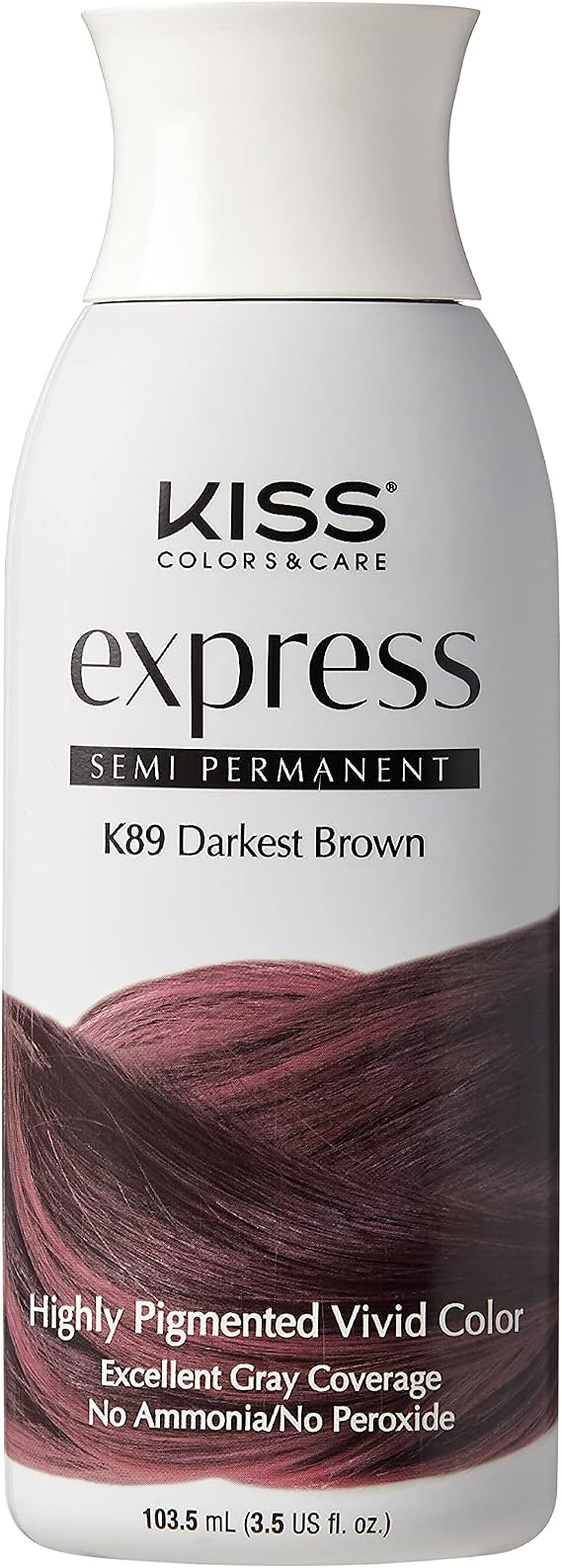 Kiss Express Color #K89 Semi- Permanent Darkest Brown 100g