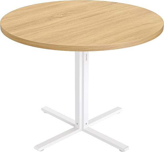 VASAGLE Round Dining Table, for 4 People, Diameter 80 cm