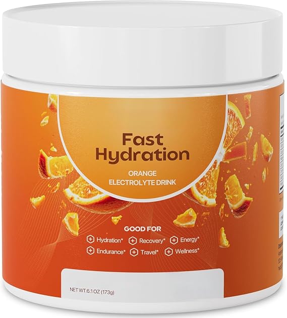 Electrolyte powder, orange powder, natural formula, sugar-free