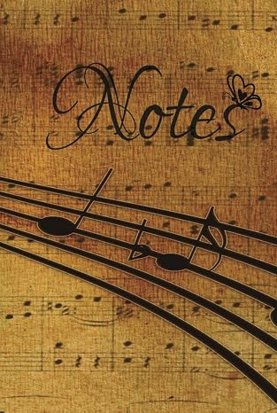 Notes: Music Journal for Musicians. Hardback cover, 120 lined pages, 6x9.