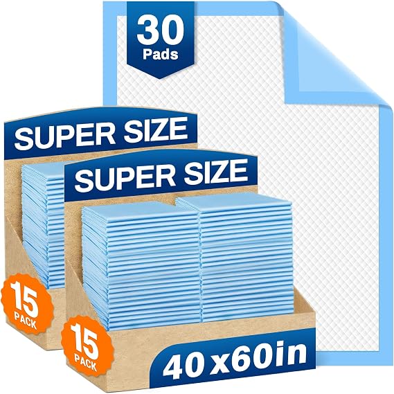 MILDPLUS Disposable Bed Pads 40"X40" 10pcs Extra Large Pee Pads