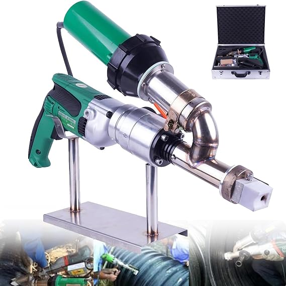 1600W Handheld Plastic Extrusion Welding Machine kit Hot Air Plastic Welder Gun Vinyl Weld Extruder Welder Machine for PP HDPE LDPE