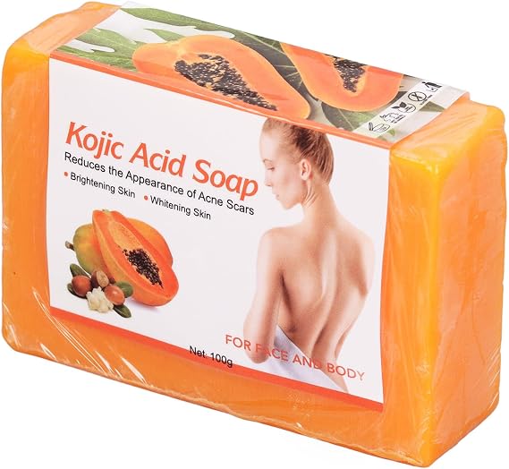 Kojic Acid Soap, Kojic Soap Bar Skin Lightening Soap Bath Soap, Fades Age Spots, Freckles, Rejuvenating, for Dark Spots, Patches, Uneven Skin Tone, Improve Dull Skin