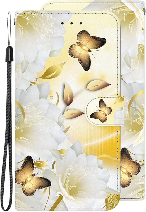 Wallet Case for Realme GT Neo 3 Flowers Print Card Slot Butterfly