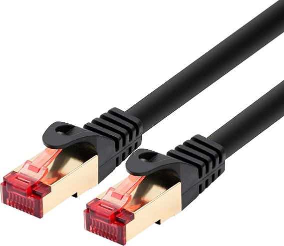 BIGtec 7.5 m LAN Patch Cable Double Shielded Network Cable Black