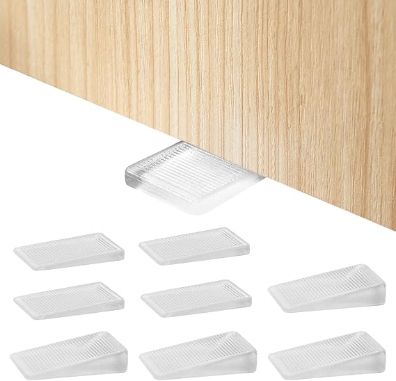 8Pcs Plastic Clear Table Shims,Furniture Levellers,Furniture Leveling Wedge