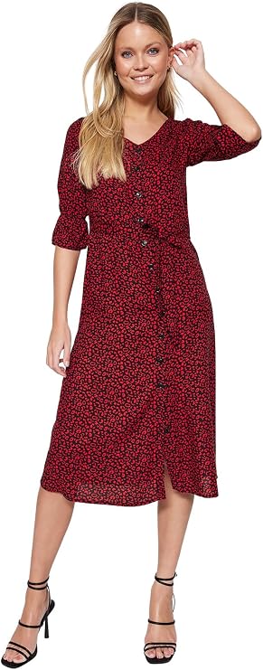Trendyol Women Midi Shirt Dress Regular Woven Dress