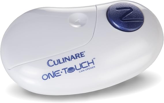 Culinare One Touch White Electronic Tin Opener Automatic Can Opener