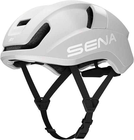 Sena S1 Smart Cycling Helmet with Intercom Bluetooth 5.2 Aero Design Mesh Intercom Matte White, Medium
